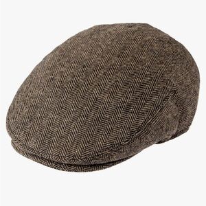 Men Wool Blend Ivy Newsboy Cap Tweed Gatsby Cabbie Flat Hat size 7 1/2